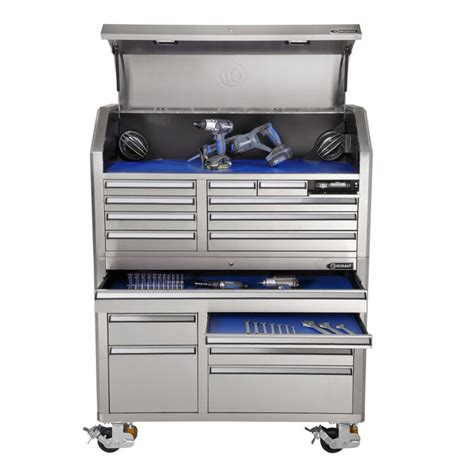 kobalt 68.7-in x 53-in 18-drawer ball-bearing stainless steel tool cabinet|kobalt stainless steel tool.